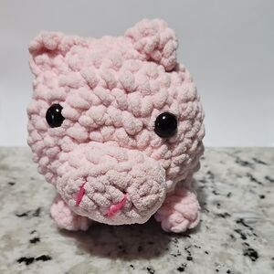 Plush Pink Pig Toy for Small Pets
